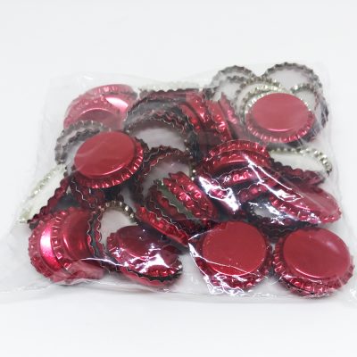 Tapas corona roja lisa x 100