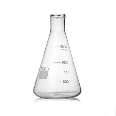 Erlenmeyer graduado 2000ml – tapón opcional